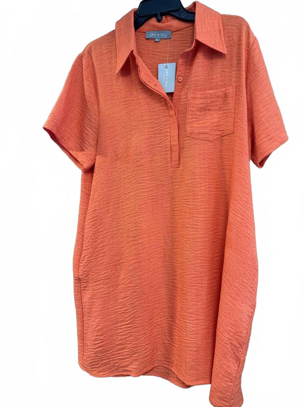 NEW PIXI + IVY women's ellie top in orange